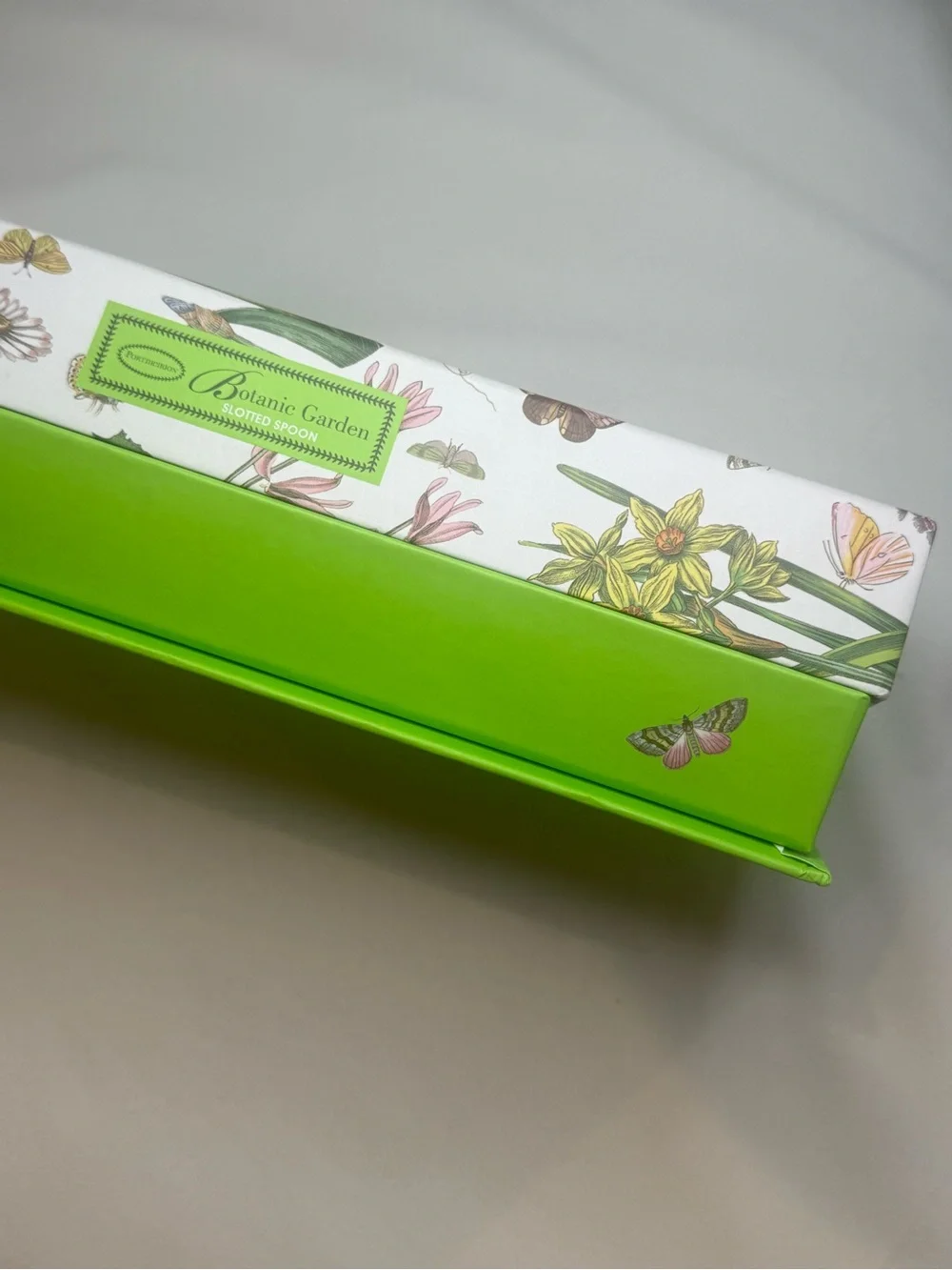 Portmeirion Botanic Garden Slotted Serving Spoon Pansy Purple 10” NIB BG78078